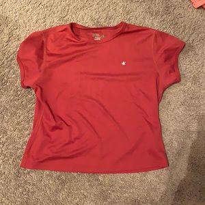 Red athletic tee